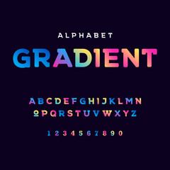 alphabet vector illustration set. lettering font text template.