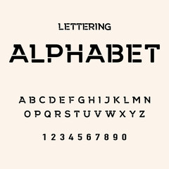 alphabet vector illustration set. lettering font text template.