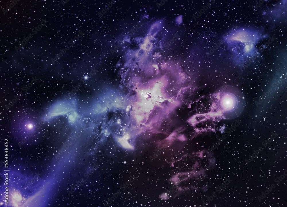 Wall mural a space of the galaxy ,atmosphere with stars at dark background