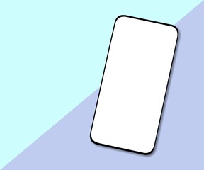 Modern mobile phone with a blank screen