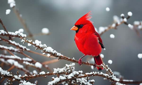 cardinal in winter
