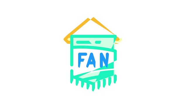 pennant fan color icon animation