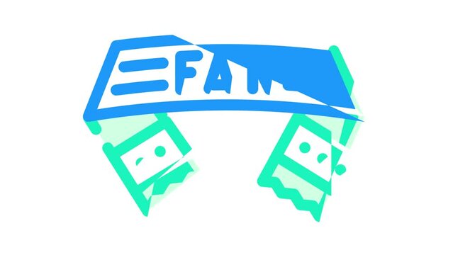 scarf fan accessory color icon animation