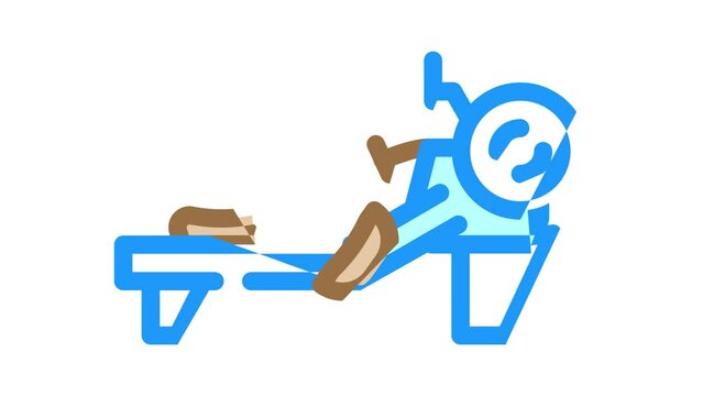 rowing machine color icon animation
