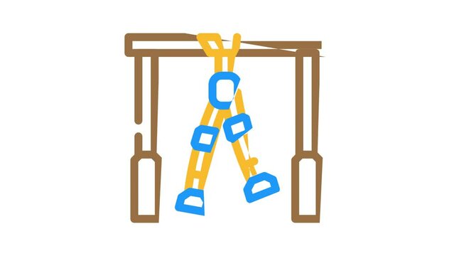 loops trx sport equipment color icon animation
