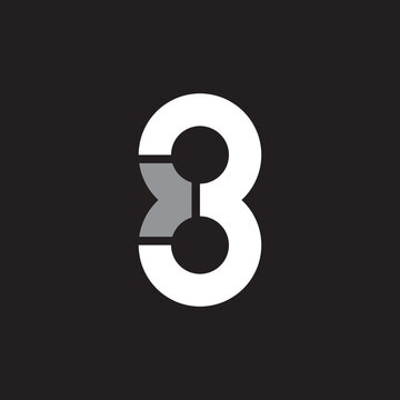 Number 83 or 38 logo vector