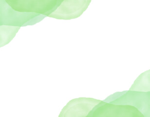 緑色の水彩フレーム背景