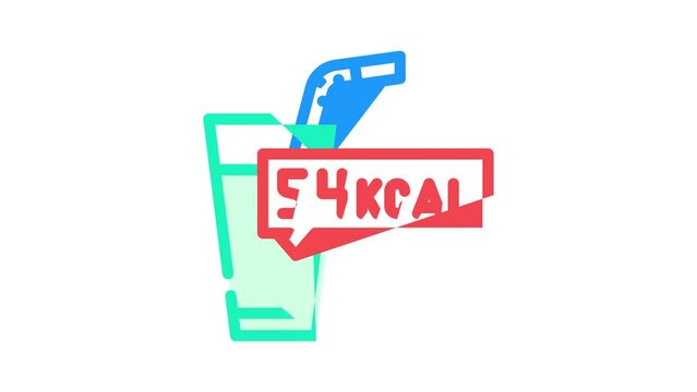 diet drink color icon animation