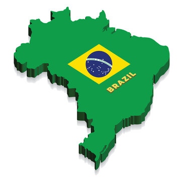 recommend clip art: 3d flag map of Brazil