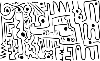seamless pattern with line and shape vector