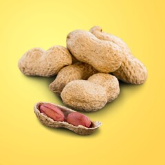 Tasty healthy peanuts nuts on the desk