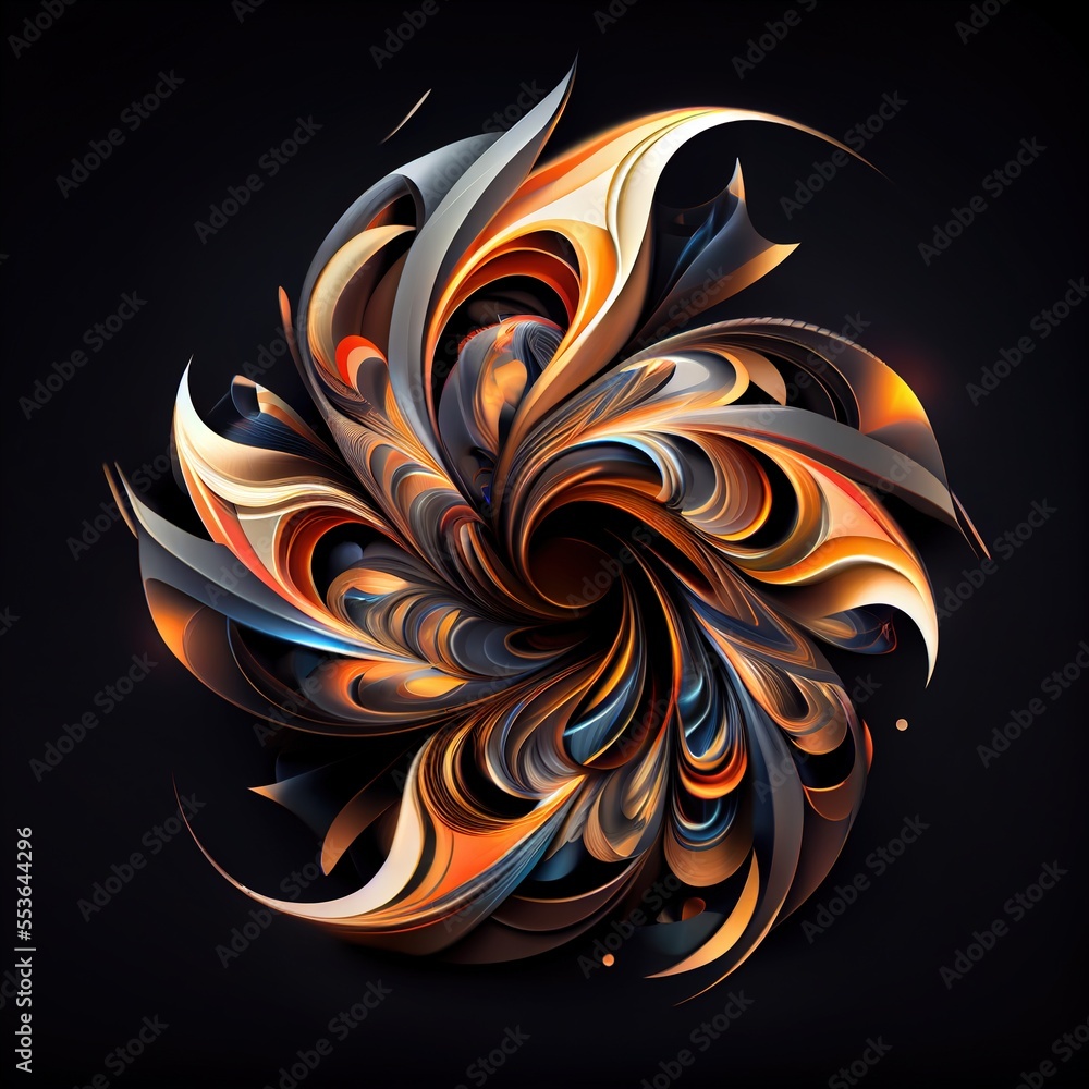 Poster a colorful abstract design on a black background with a black background and a white background with