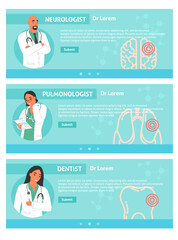 Medical health care online service website header