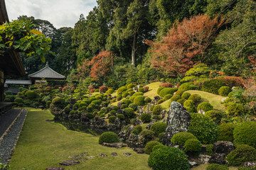 日本庭園と石