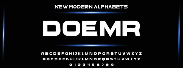  Luxury Minimal Modern Tech Alphabet Letter Fonts. Typography minimal style font set for logo, Poster. vector san sans serif typeface illustration.