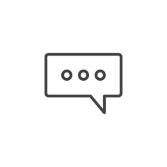 Fototapeta premium Speech bubble line icon