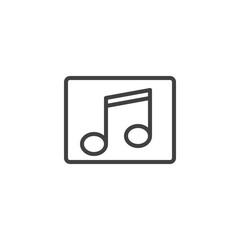 Music folder line icon