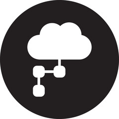 cloud storage glyph icon