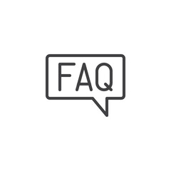 FAQ chat line icon