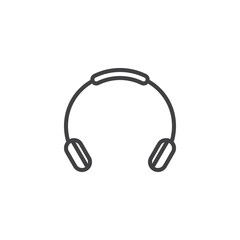 Wireless headphones line icon
