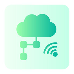 cloud server gradient icon