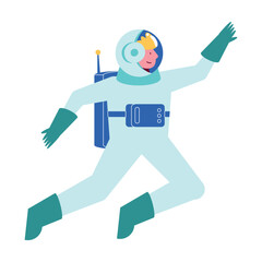 blond spaceman with spacesuit © Gstudio