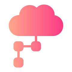 cloud storage gradient icon