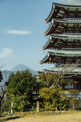 富士山と五重塔