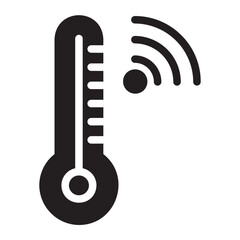 thermometer glyph icon