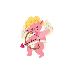 cupid angel with arch