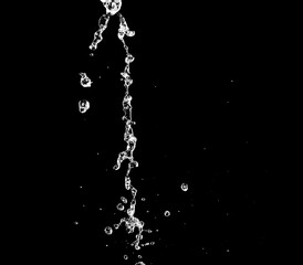 Splash of fresh water on black background