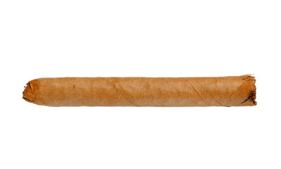 Whole cigar isolated on white background