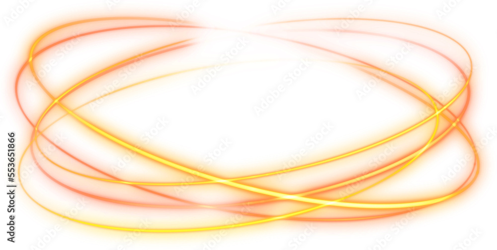Poster yellow light effect on transparent background