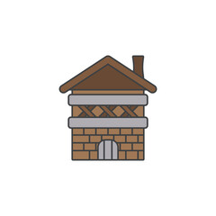 medieval house icon is suitable for your web, apk or project with a medieval theme