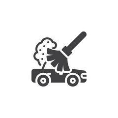 Car exterior dusting vector icon