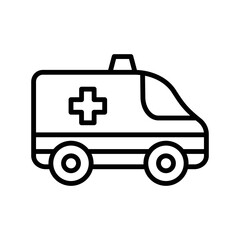 ambulance icon vector design template in white background