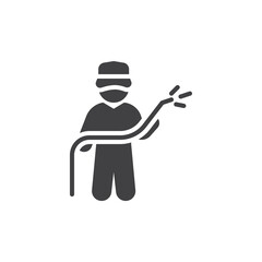 Car washer person vector icon