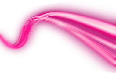 futuristic wavy neon pink light effect - obrazy, fototapety, plakaty
