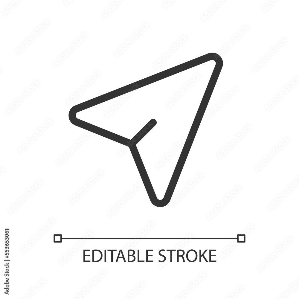 Aufkleber cursor arrow pointer pixel perfect linear ui icon. share location with friends. navigation. gui, ux 