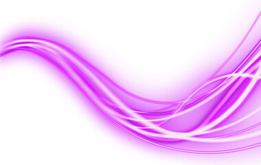 Curve light effect of purple neon lines