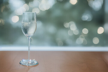 A simple glass of bubbles for new years party