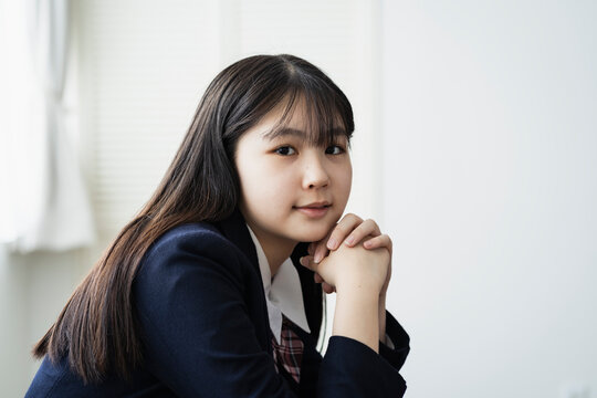 日本人女子学生のポートレート