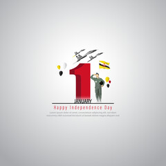 Vector illustration of happy independence day Brunei