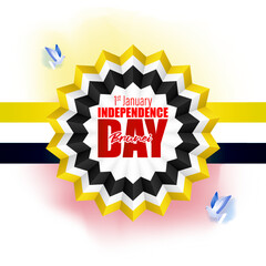 Vector illustration of happy independence day Brunei