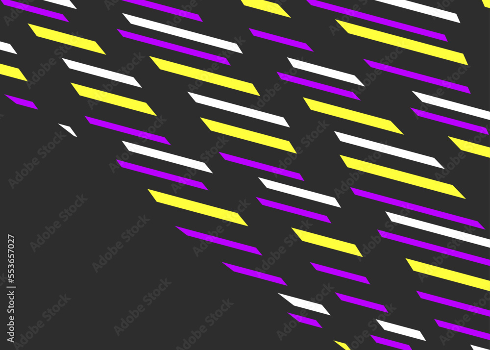 Poster minimalist background with abstract colorful diagonal stripes pattern and with some copy space area