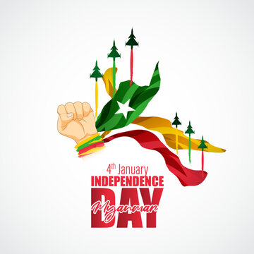 vector illustration for Myanmar independence day