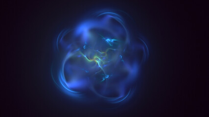 3D rendering abstract colorful fractal light background