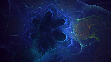 3D rendering abstract colorful fractal light background