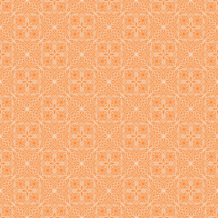 beautiful white flower on orange background seamless pattern background, fabric ehnic decoration illustration art design asian wallpaper style.