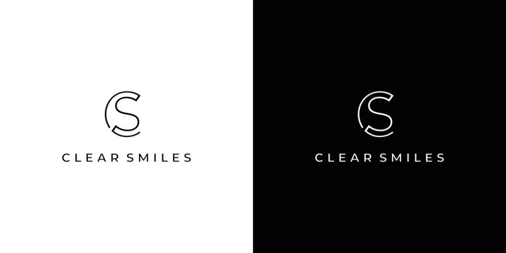 Modern and unique letter CS initials logo design 2